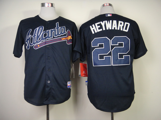 Men Atlanta Braves 22 Heyward Blue MLB Jerseys